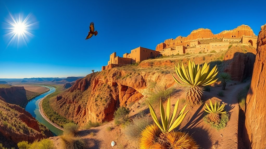 sinagua pueblo overlooking verde river