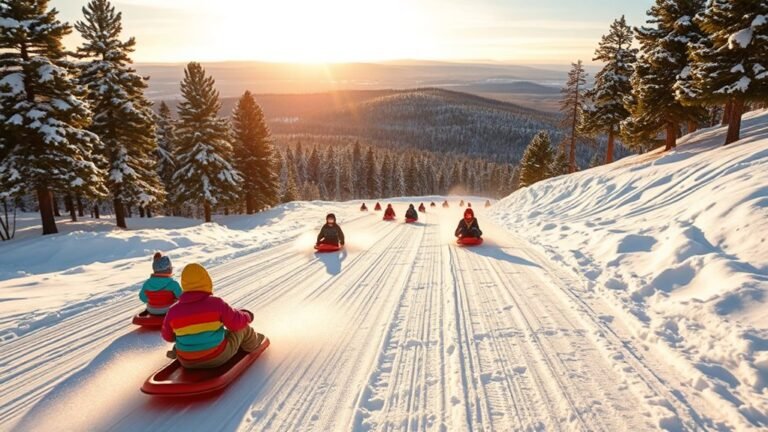 sledding hills and winter fun