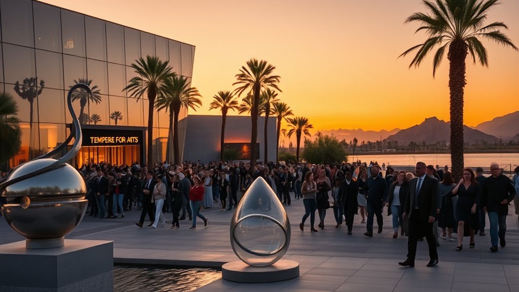 sleek lakeside intimate performance venue