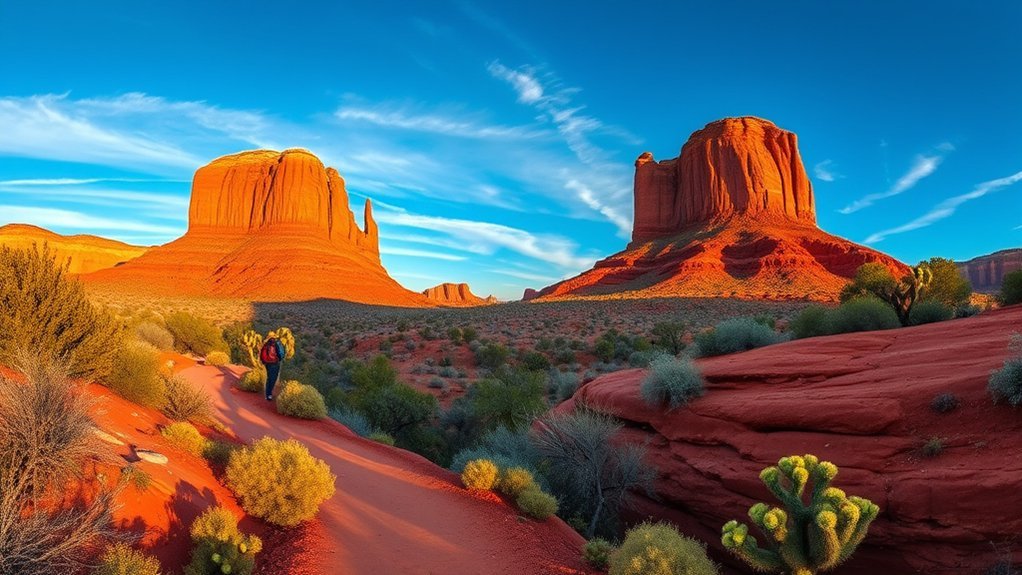 smooth red sandstone panoramic views