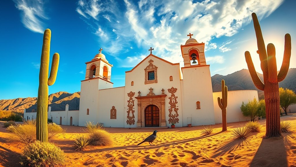 spanish colonial mission with frescoes