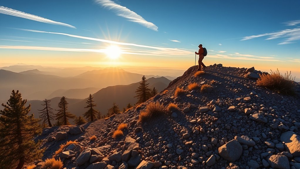 steep alpine summit trail