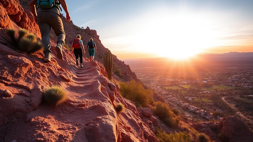 steep desert summit hike