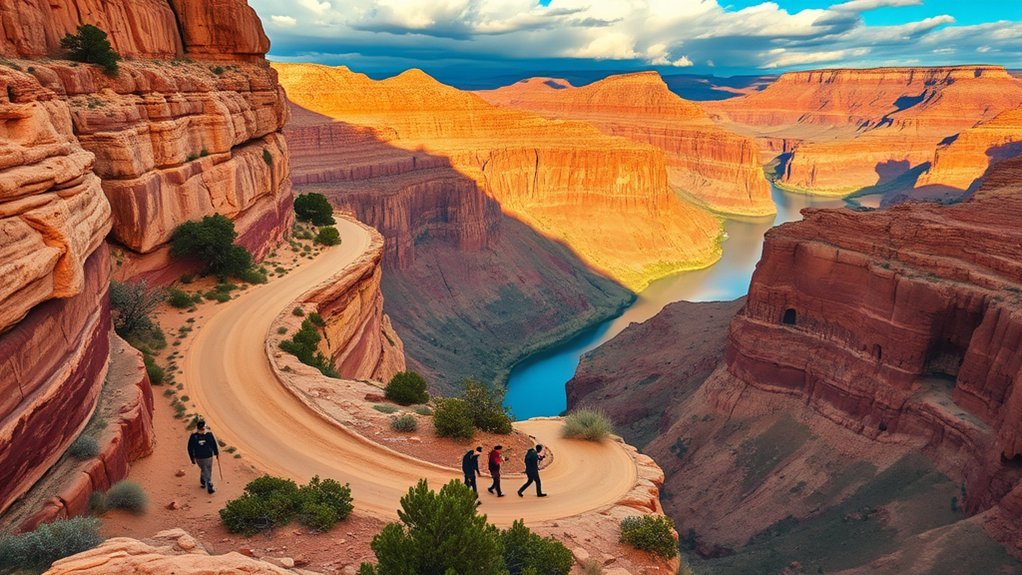 steep switchbacks to riverview