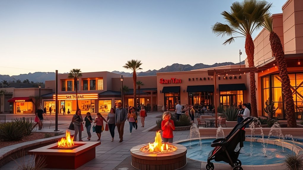 steps from santan shopping