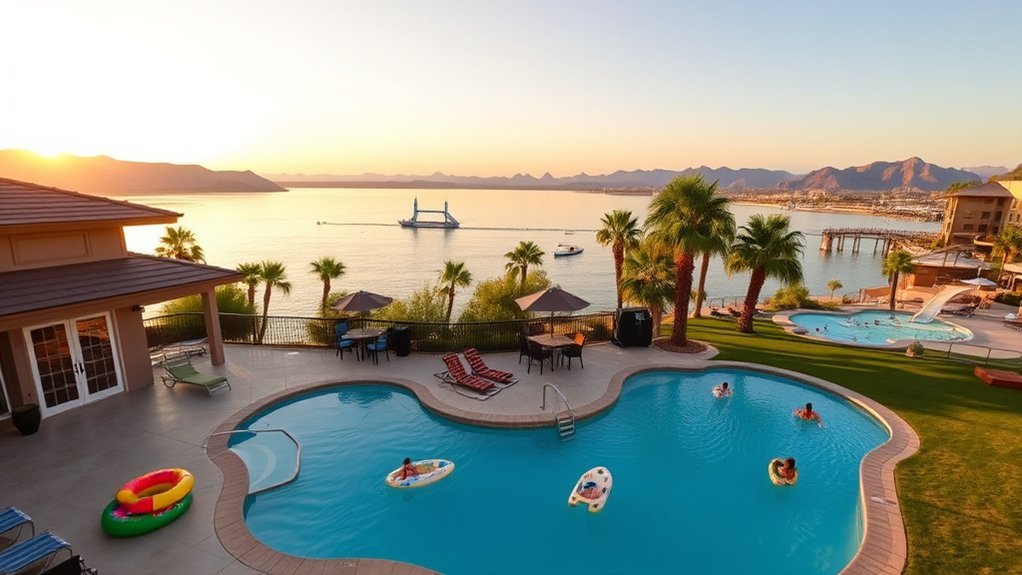 suites kitchens pools nearby