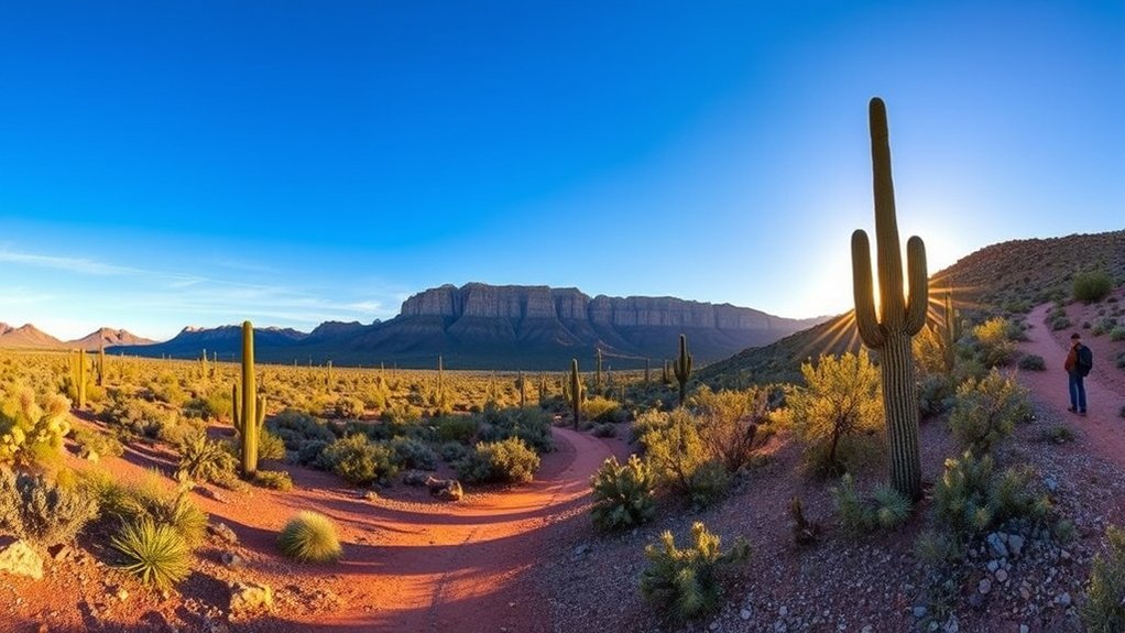 sun baked rocky desert vistas