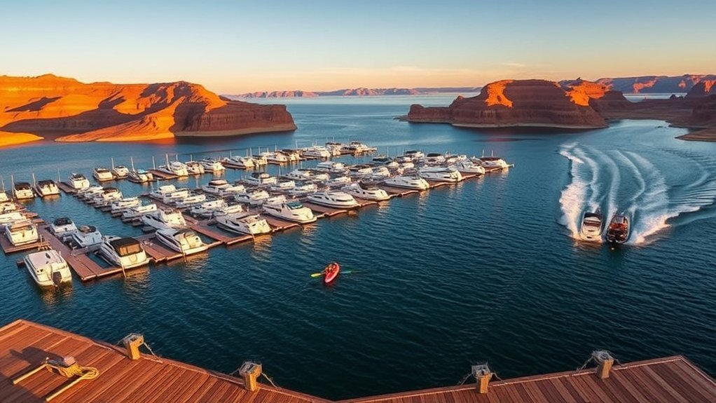 sun baked sandstone marina access