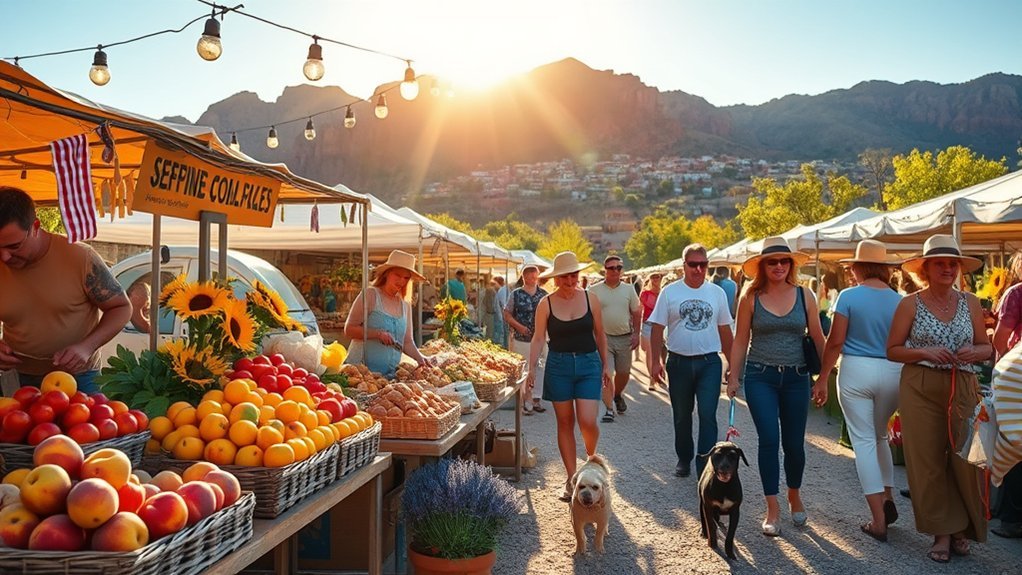 sun warmed artisanal farmers market