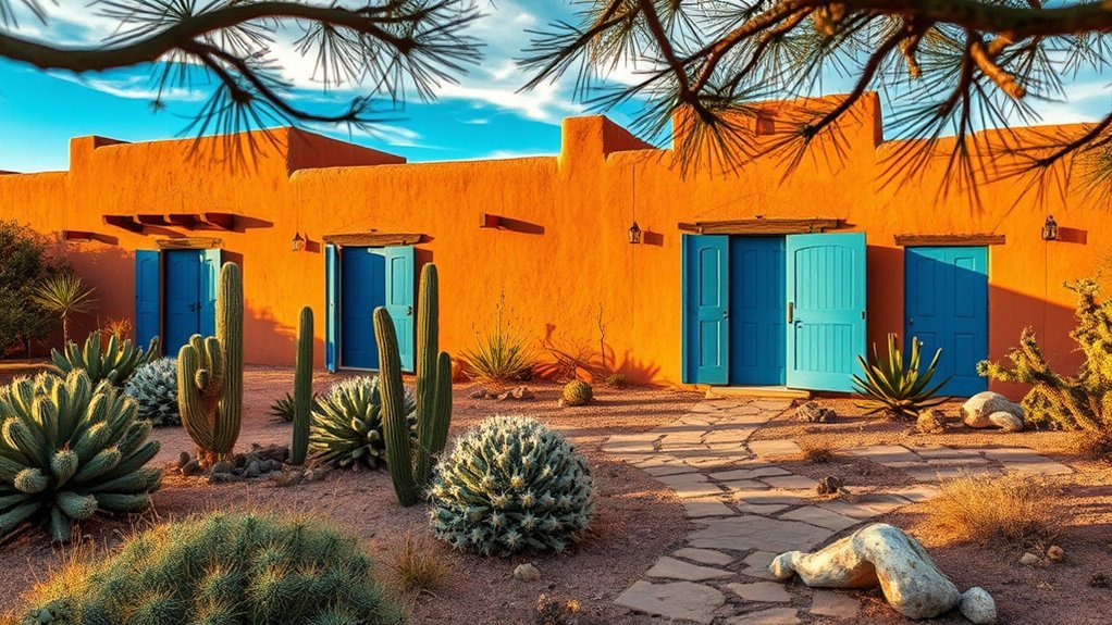 sunlit adobe art compound