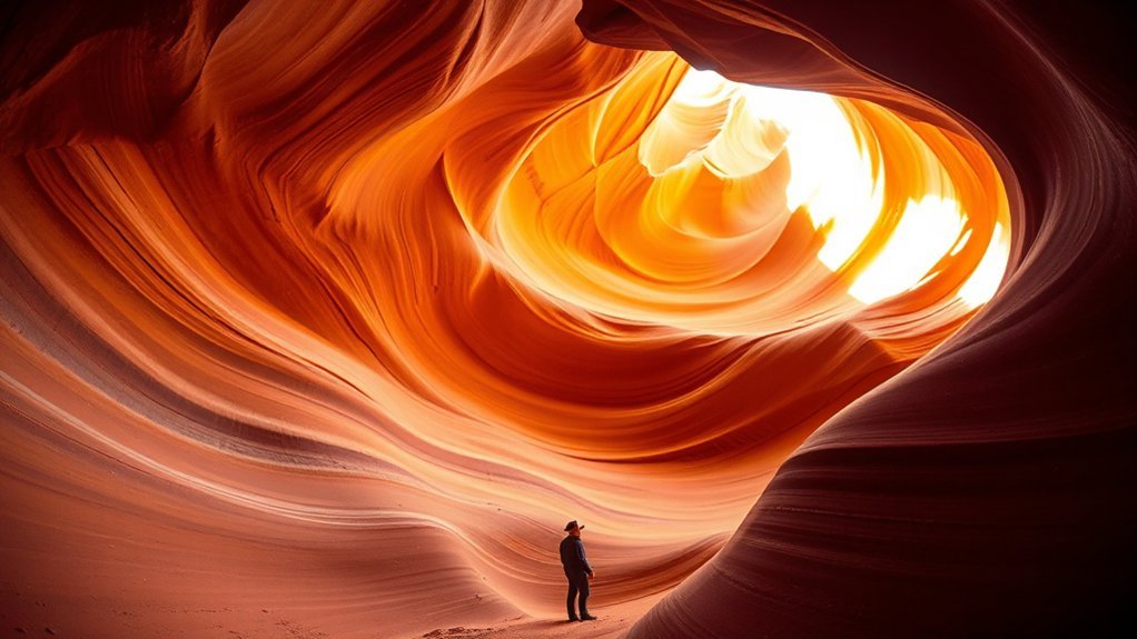 sunlit sandstone ribbons and silence