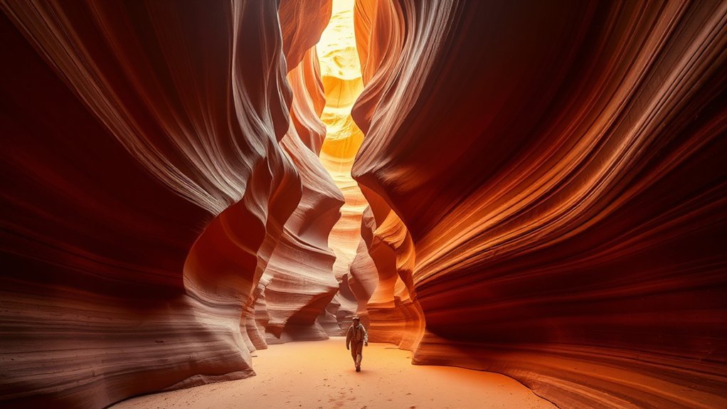 sunlit sculpted sandstone slot canyons