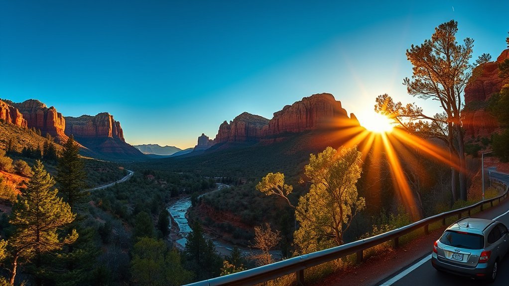 sunlit sedona red rock vistas