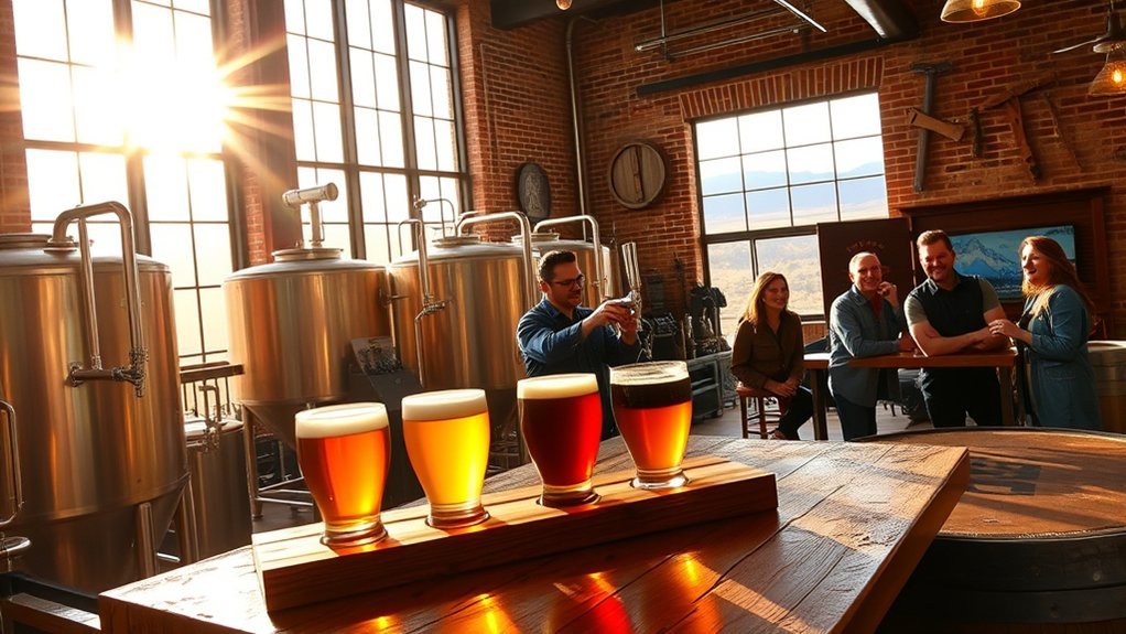sunlit taproom pine smoked brews