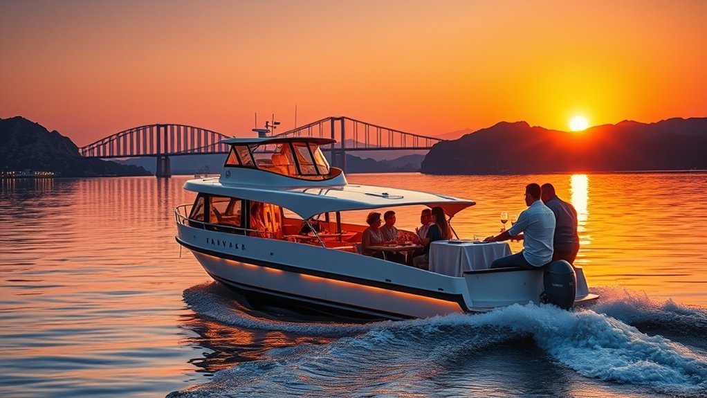 sunlit waterfront dinner cruise