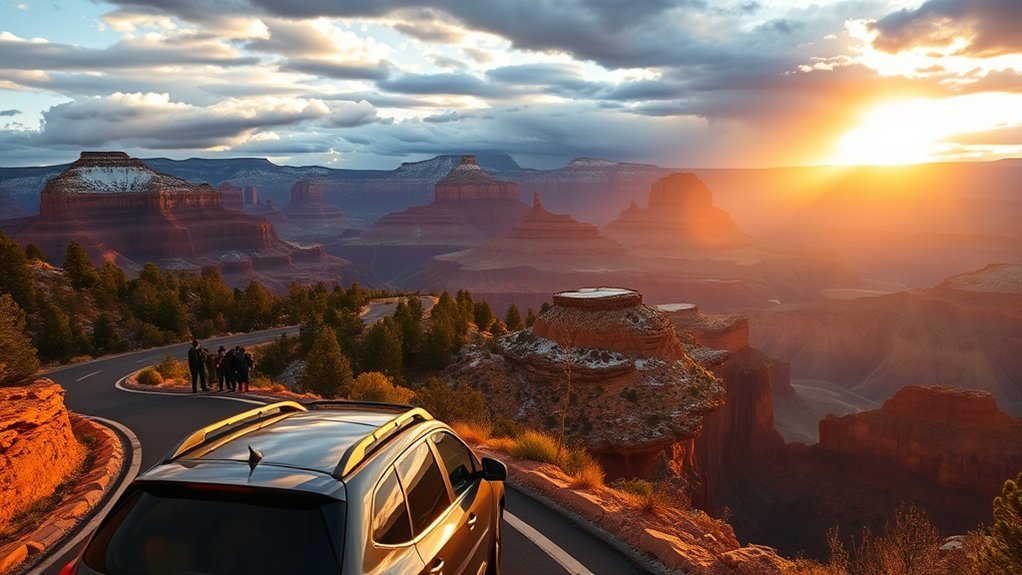sunrise rim red rock vistas