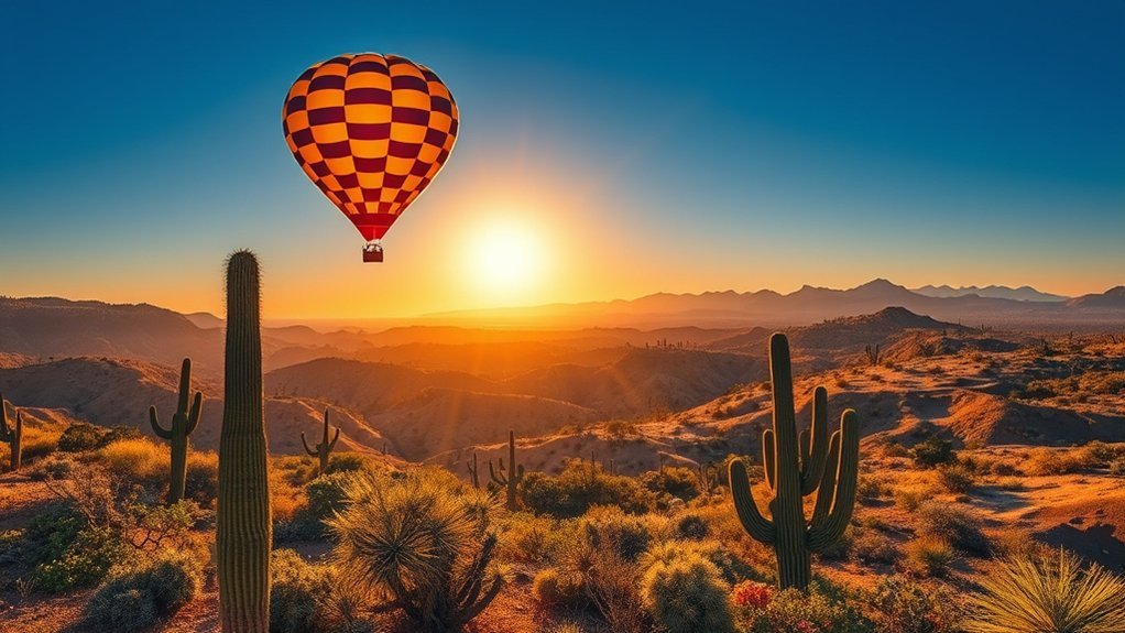 sunrise sonoran desert ballooning