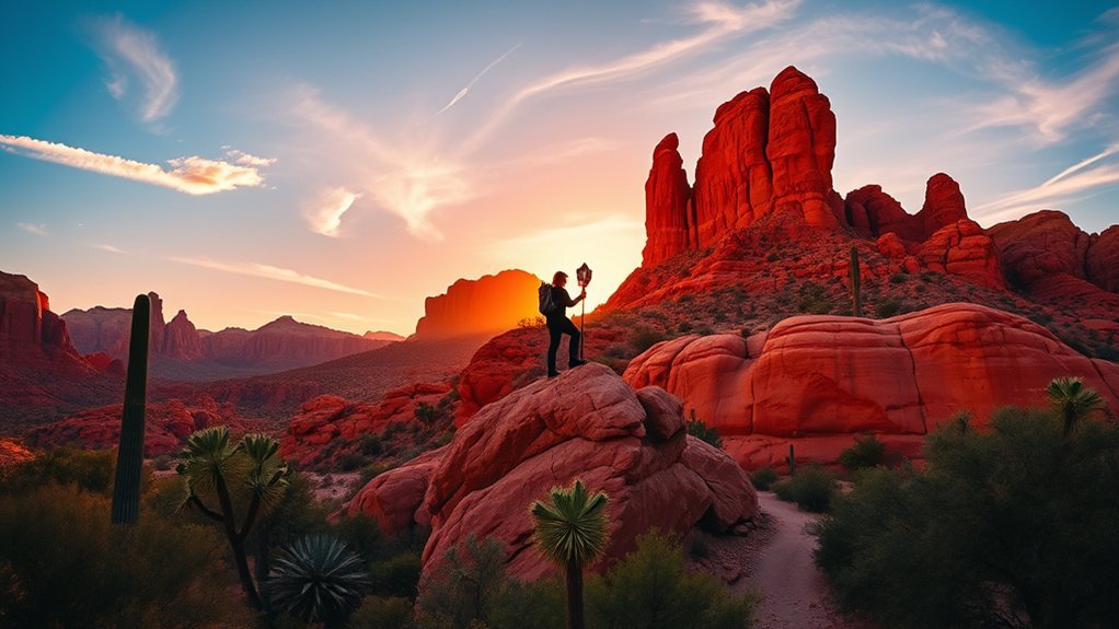 sunset sandstone cacti photographic session
