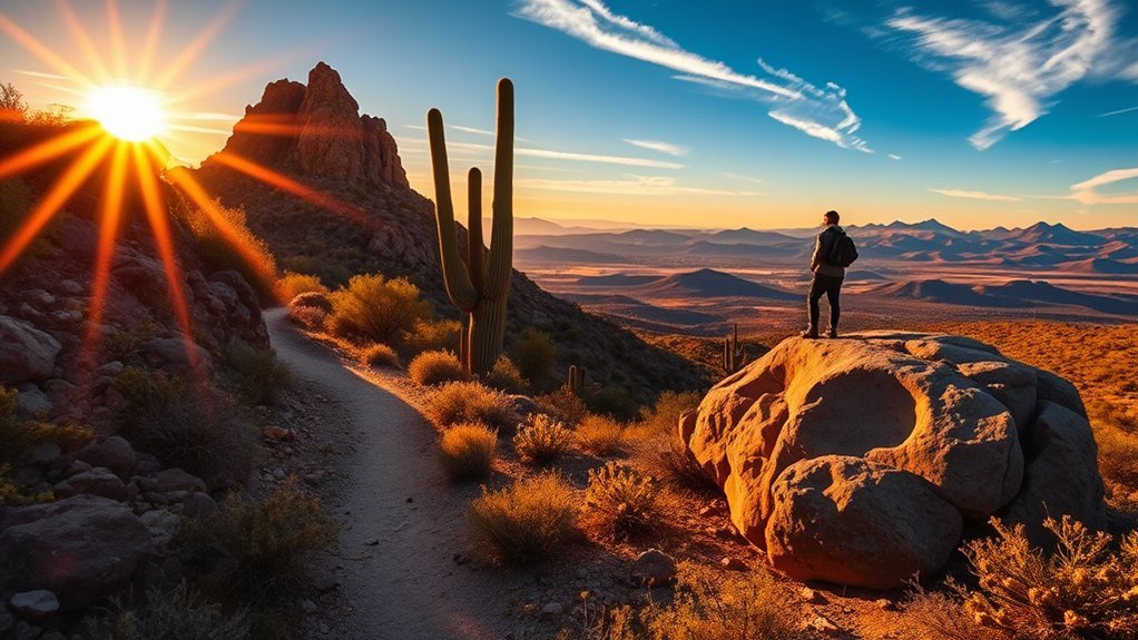 sunset washed granite desert vistas
