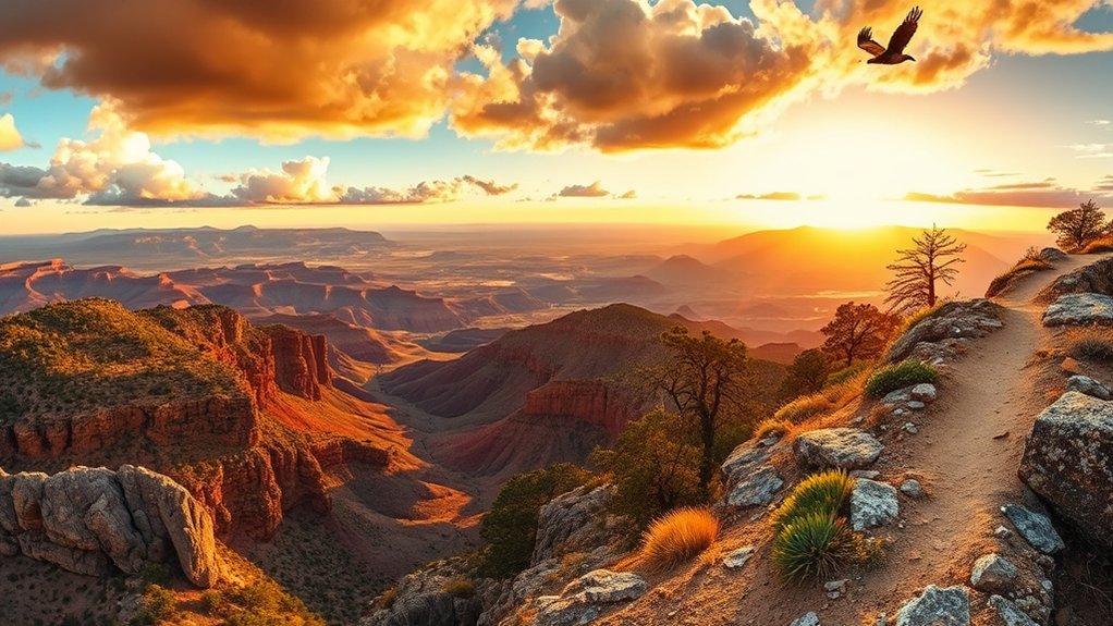 sweeping ridge views variable terrain