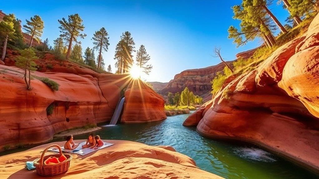 swim slide picnic canyon