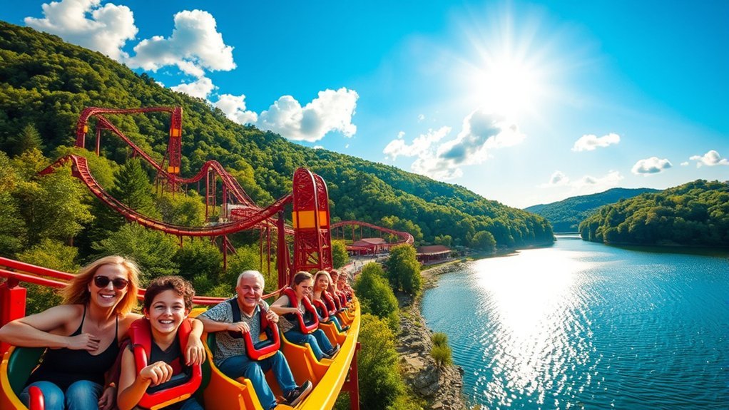 thrilling amusement and water