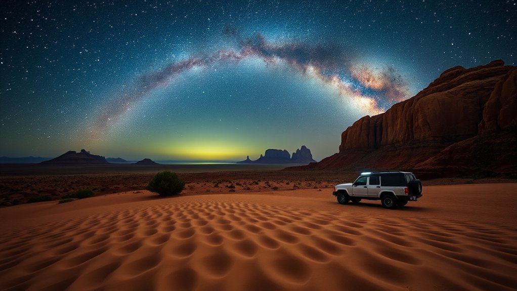 tripod milky way foreground silhouette