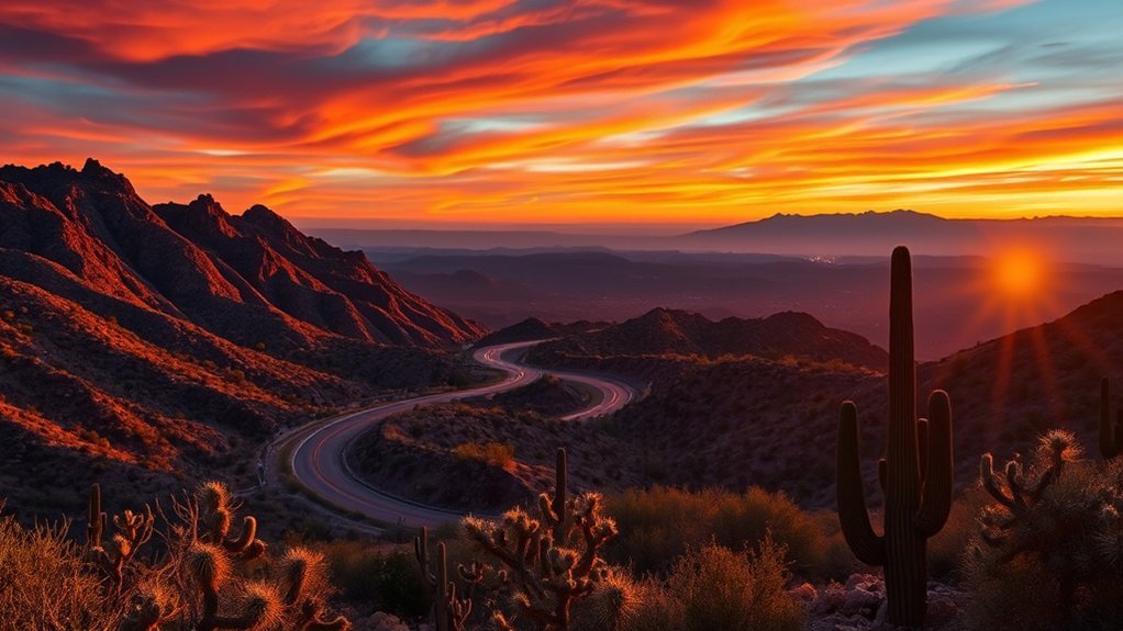 tucson mountains sunset overlook