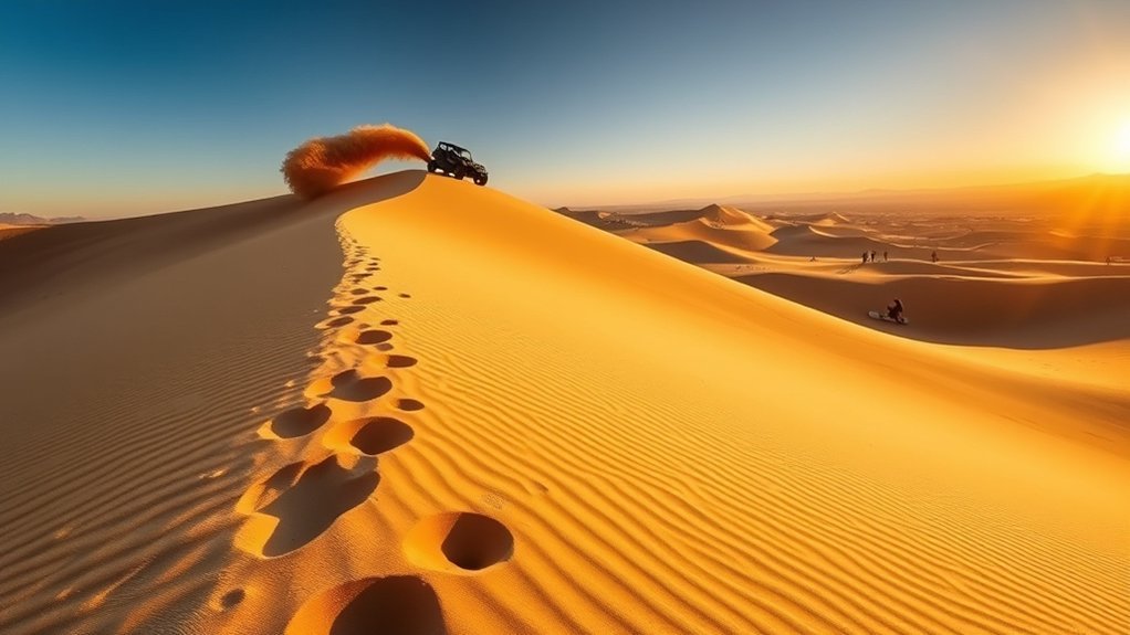 vast shifting golden sandscape