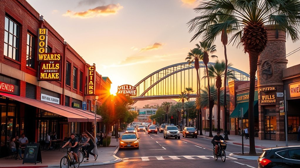 vibrant downtown nightlife and music