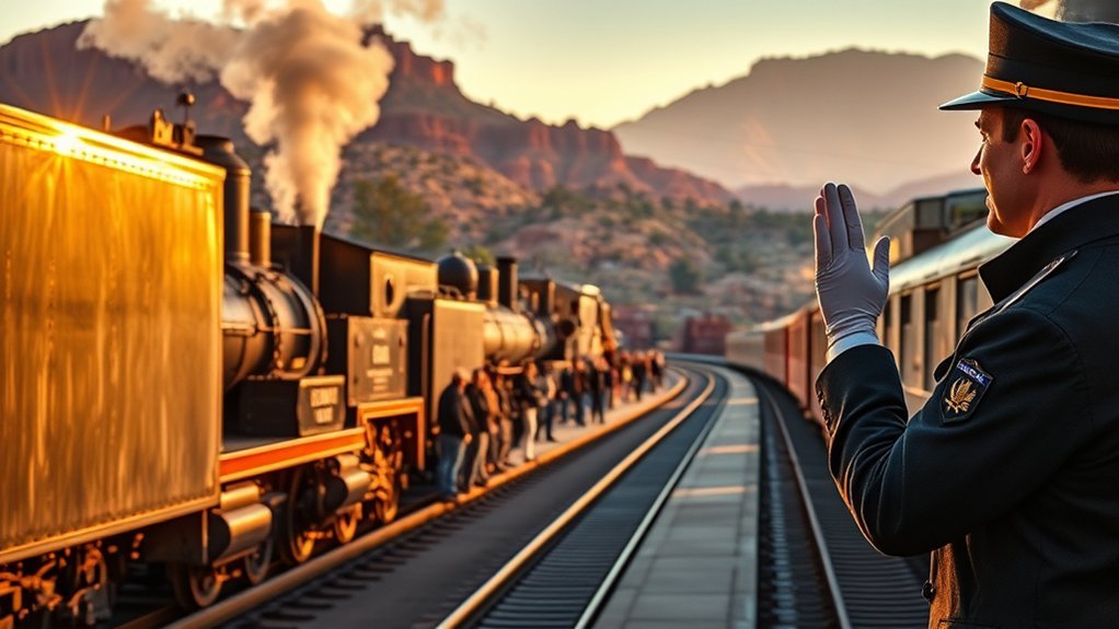 vintage scenic train journey