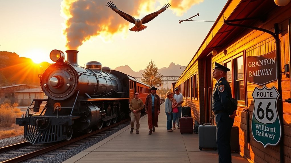 vintage train to south rim