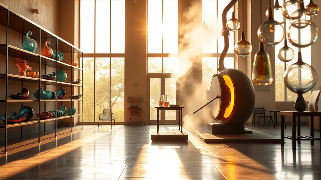 watching molten glass artistry