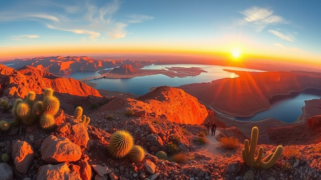 well marked desert summit view