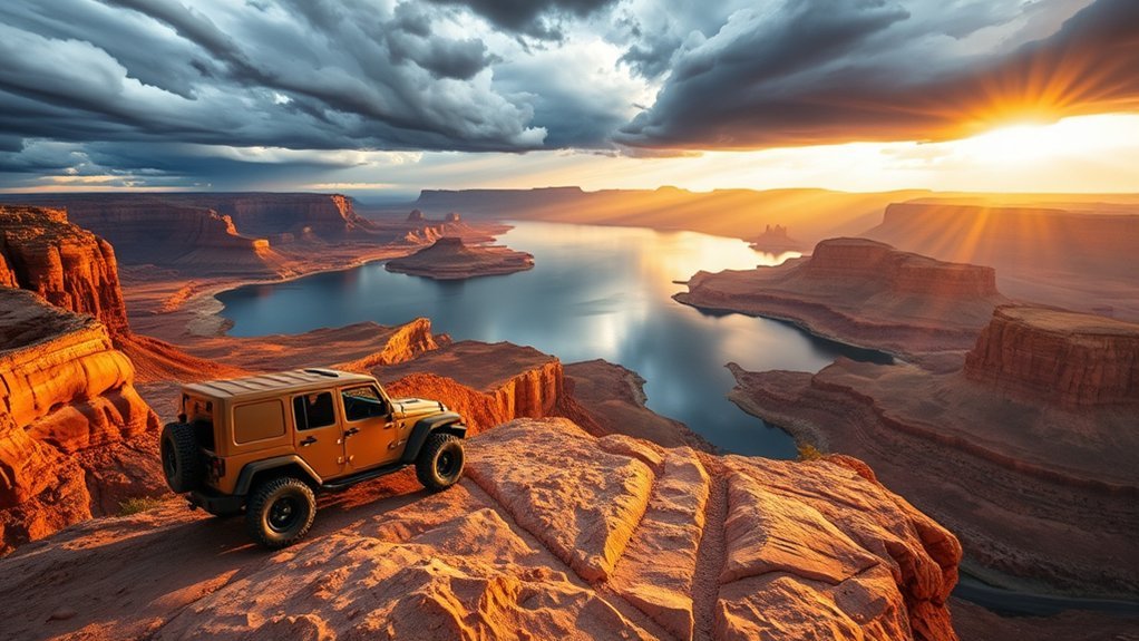wind swept lake powell vista