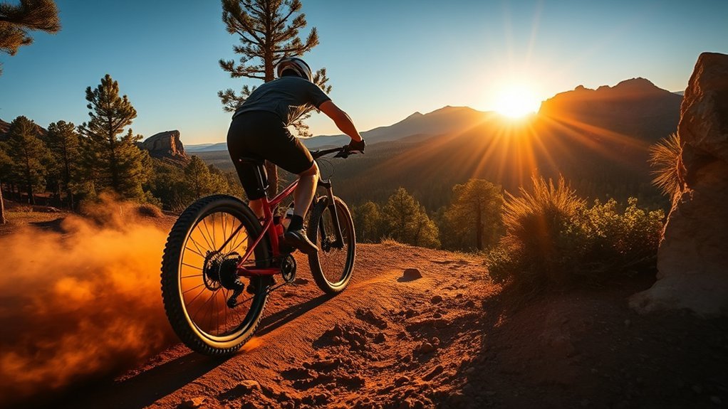 winding rocky singletrack through pines