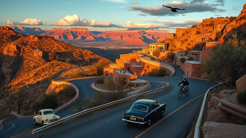 winding scenic mountain lookout
