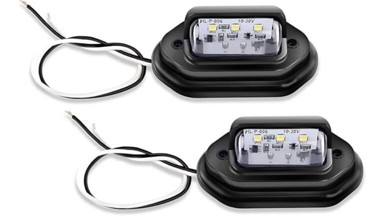 bright license plate lights