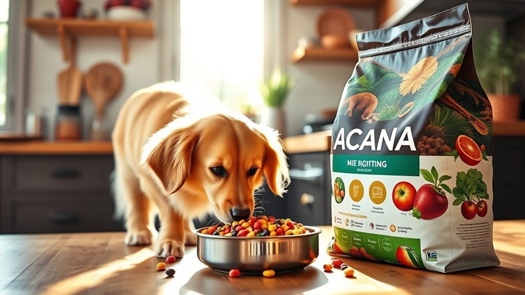 acana dog food selection