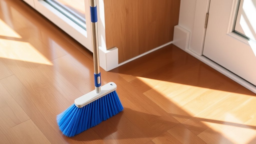 adjustable broom with dustpan
