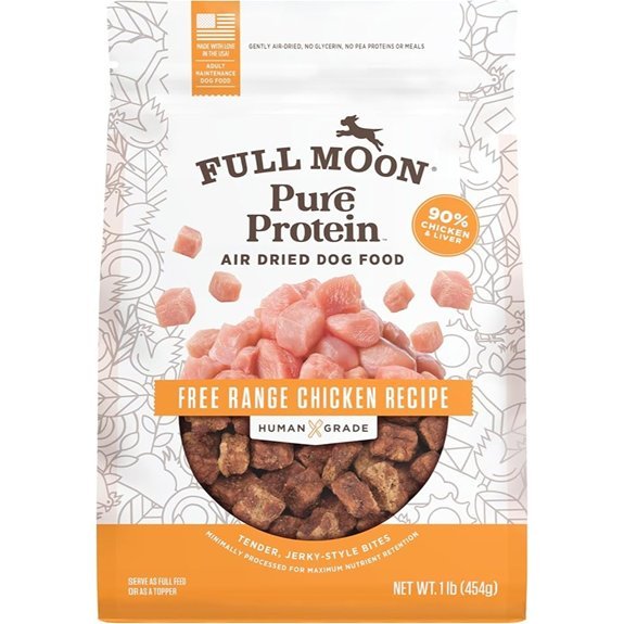 Full Moon Pure Protein Air Dried Dog Food Free Range Chicken Recipe 1lb