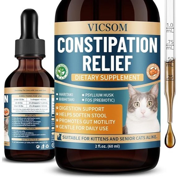 VICSOM Cat Constipation Relief Liquid Drops (60ml)