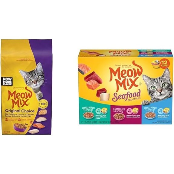 Meow Mix Cat Food Bundle: Dry & Wet Varieties