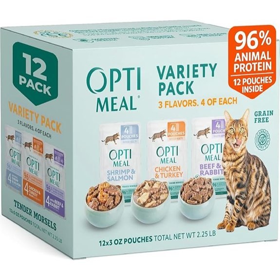 Optimeal Wet Cat Food Variety Pack (12 Pouches)
