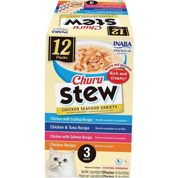 INABA Churu Stew for Cats - Chicken & Seafood Variety