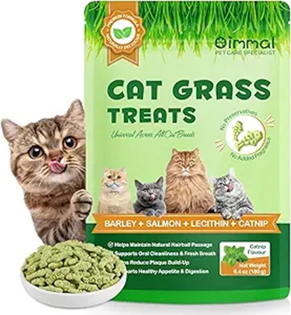 XQDCICQU Cat Grass Treats for Hairball Aid