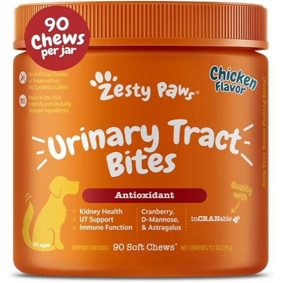 Zesty Paws Cranberry Supplement for Dogs (90 Count)