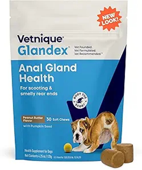 Vetnique Glandex Anal Gland Soft Chew Treats for Dogs