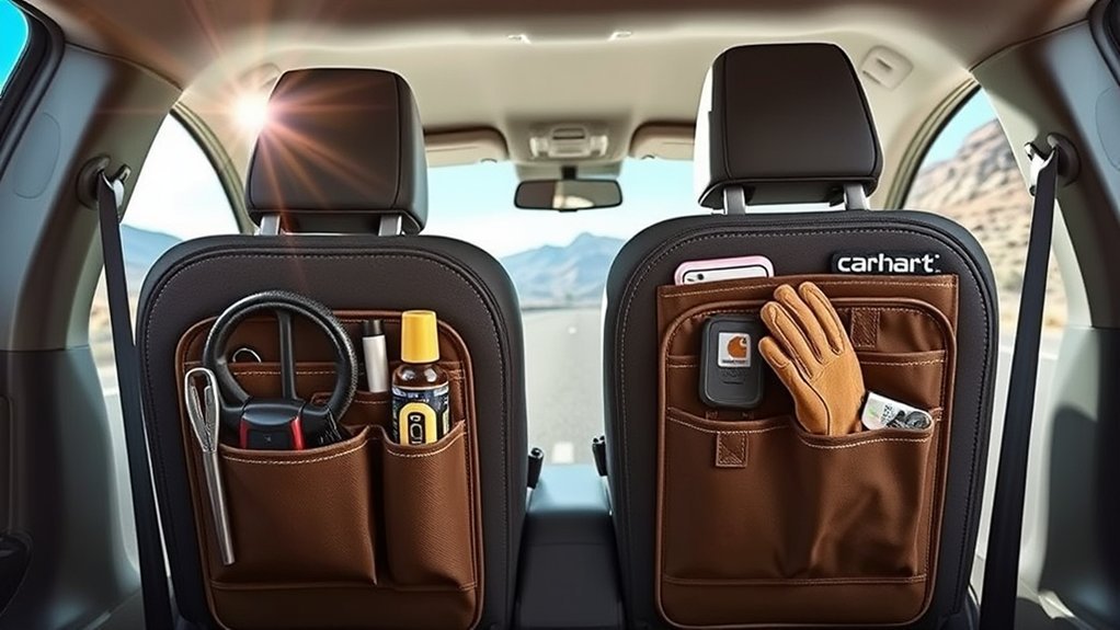 durable multi pocket car organizer