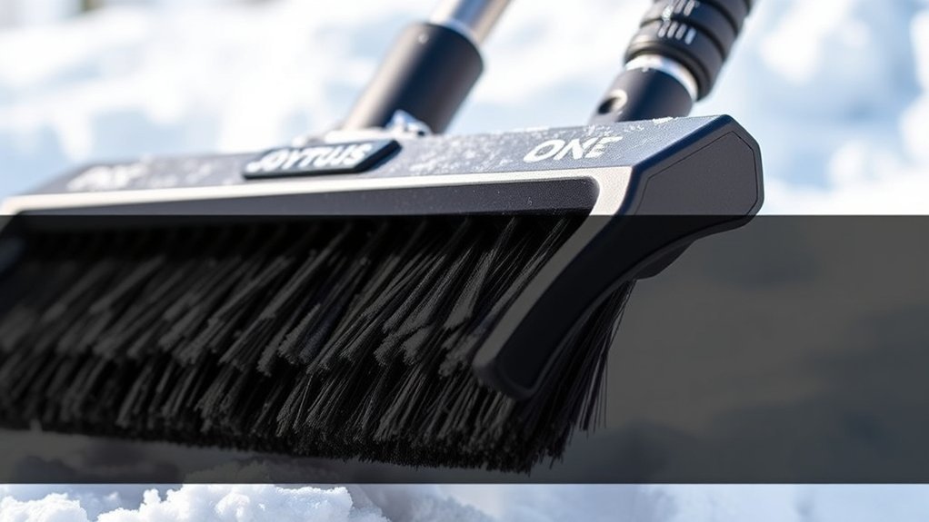 extendable snow brush features